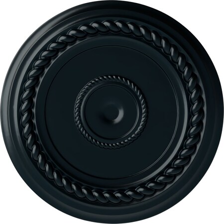Ekena Millwork Alexandria Rope Ceiling Medallion (Fits Canopies up to 4 5/8"), 19 5/8"OD x 1 1/2"P, Night Shade CM18ALNSF